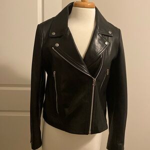 Rag and Bone (Mack) black leather moto jacket